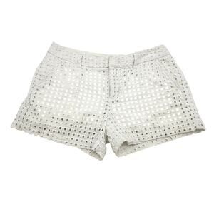White KHakis by GAP Eyelet Lace City 3” Shorts Size 4 Cotton Lined Pockets